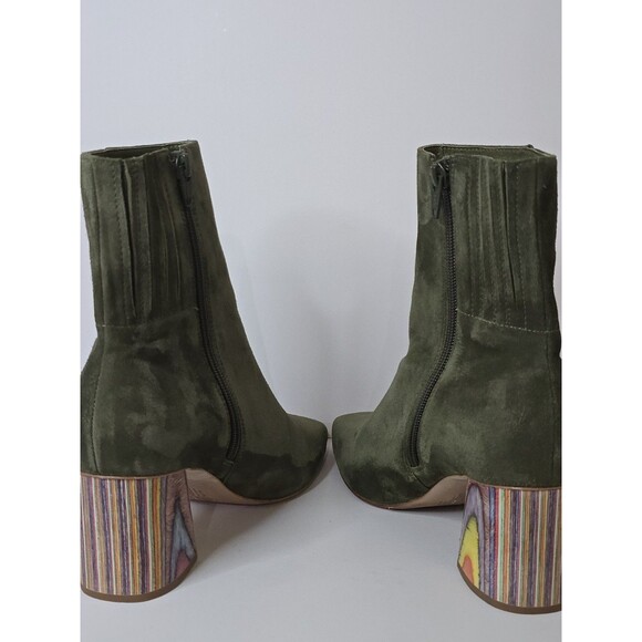 Charlotte Stone Olive Ankle Boots - Picture 3 of 13